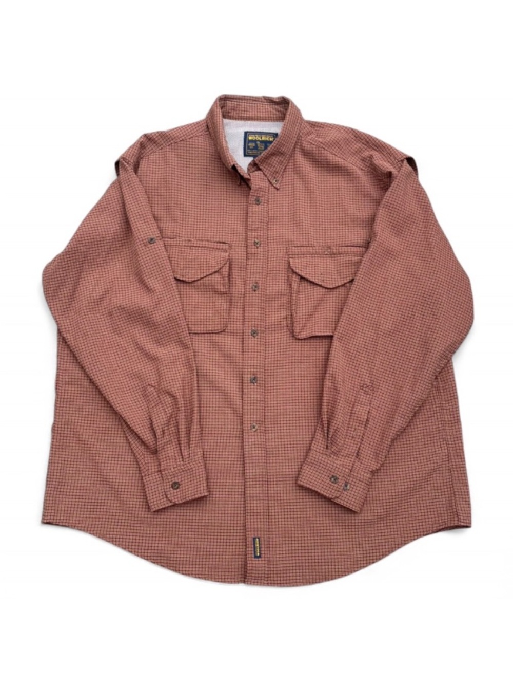 Woolrich 2XL Men's Rust Button-Down Flannel Shirt